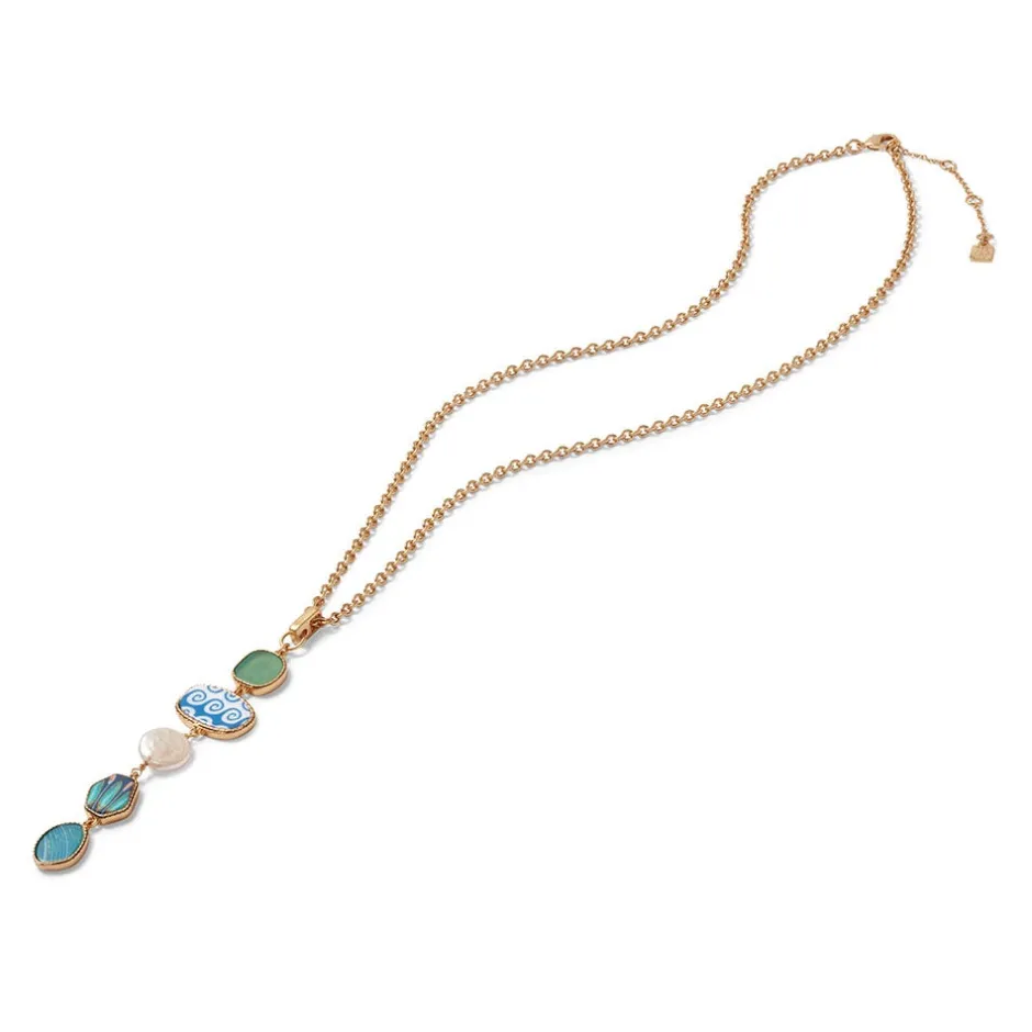 The Met Store Necklaces*Ancient Mixed Motifs Glass Pendant Drop Necklace