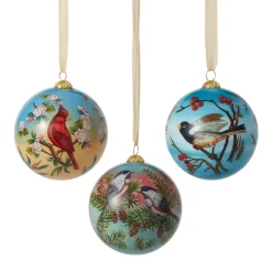 The Met Store Ornaments*Birds of America Hand-Painted Glass Ornament Set