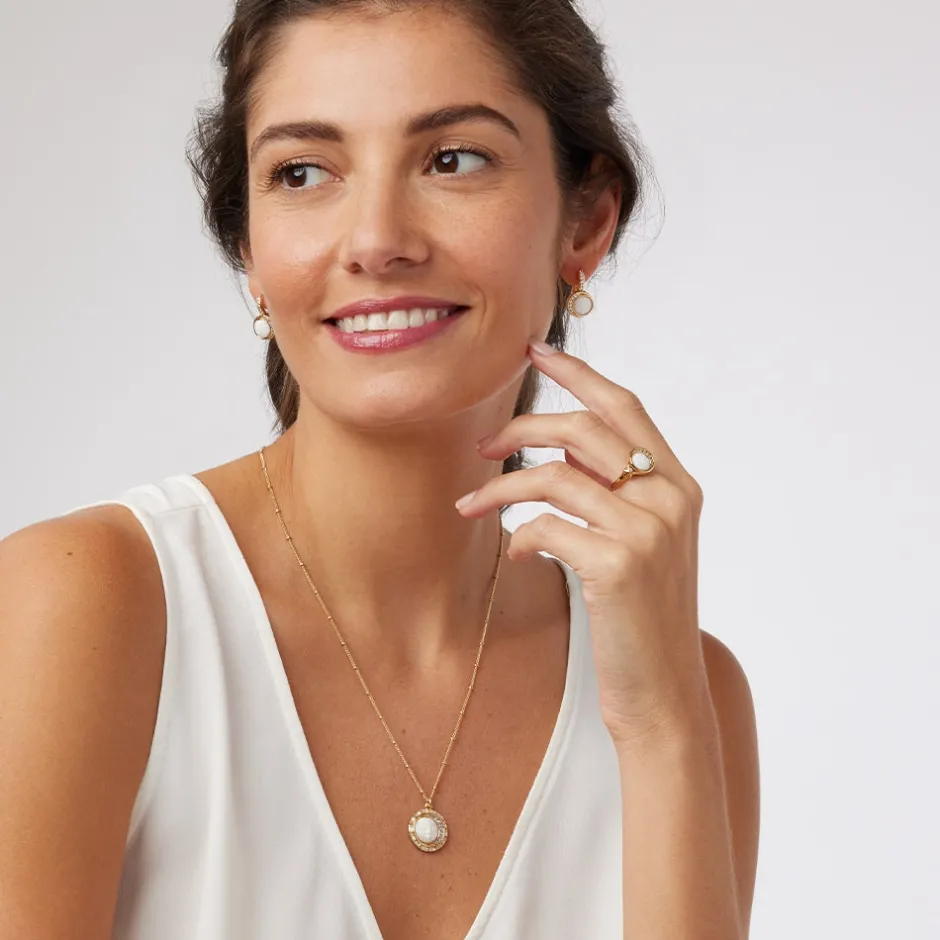 The Met Store Rings*Celestial Symbols Carved Mother-of-Pearl Signet Ring