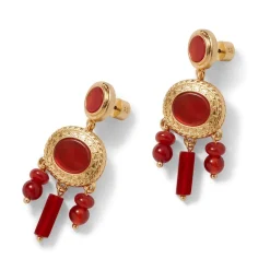 The Met Store Earrings*Classical Carnelian Chandelier Earrings