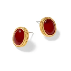 The Met Store Earrings*Classical Carnelian Stud Earrings