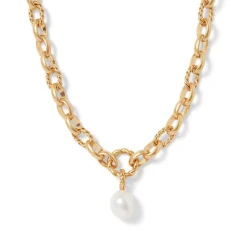 The Met Store Necklaces*Cypriot Twist Pearl Chain Pendant Necklace