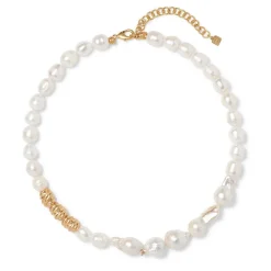 The Met Store Jewelry Sets*Cypriot Twist Pearl Necklace and Triple-Hoop Earrings Set