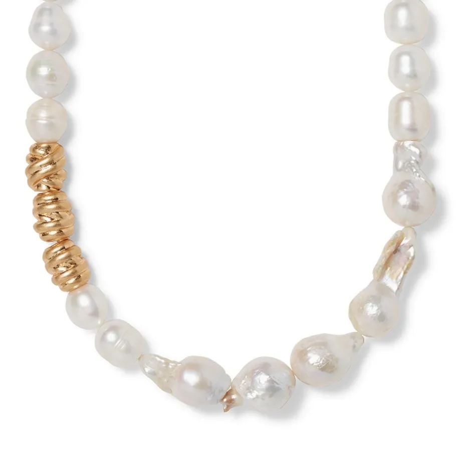 The Met Store Jewelry Sets*Cypriot Twist Pearl Necklace and Triple-Hoop Earrings Set
