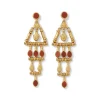The Met Store Earrings*Egyptian Nefer Amulet Red Jasper Chandelier Earrings