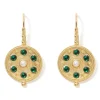 The Met Store Earrings*Embellished Disc Drop Earrings