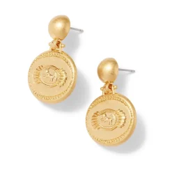 The Met Store Earrings*Etruscan Lion Drop Earrings