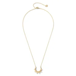 The Met Store Necklaces*Hammered Crescent Pearl Pendant Necklace