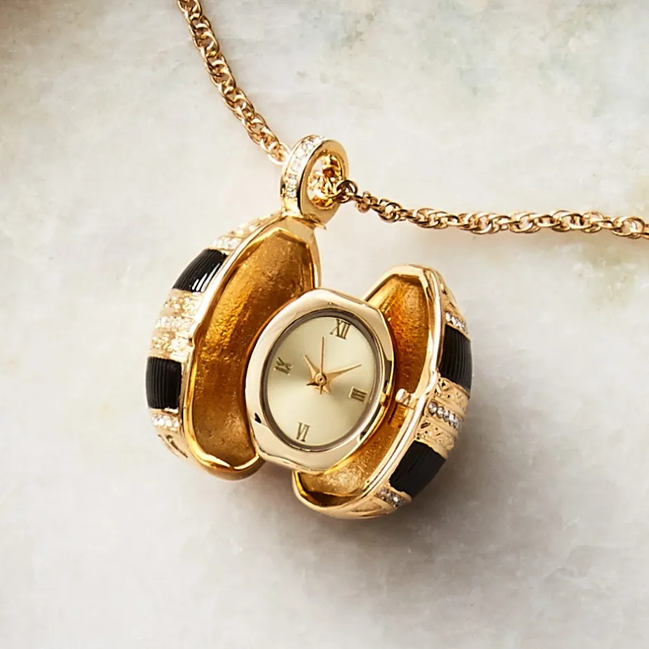 The Met Store Watches*Hand-Enameled Egg Pendant Watch