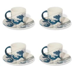 The Met Store Tableware*Hokusai Great Wave Espresso Cup and Saucer