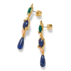 The Met Store Earrings*Japanese Imari Linear Drop Earrings