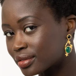 The Met Store Earrings*Japanese Imari Statement Drop Earrings