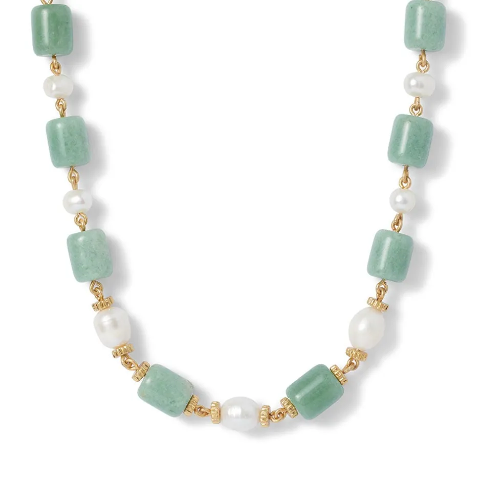 The Met Store Necklaces*Karavas Gems Large-Bead Aventurine and Pearl Necklace