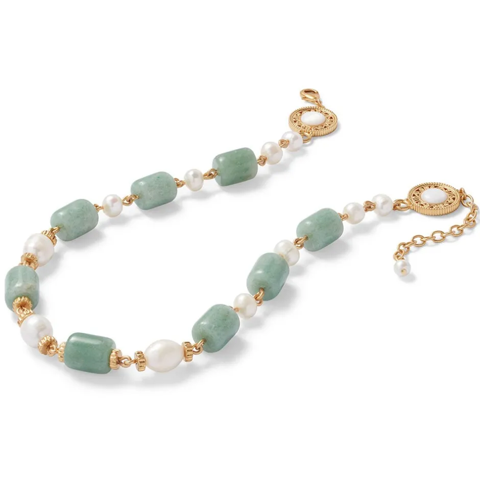 The Met Store Necklaces*Karavas Gems Large-Bead Aventurine and Pearl Necklace