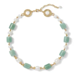 The Met Store Jewelry Sets*Karavas Gems Large-Bead Aventurine and Pearl Necklace and Drop Earrings Set