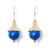 The Met Store Earrings*Lotus Bead Drop Earrings