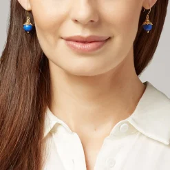 The Met Store Earrings*Lotus Bead Drop Earrings