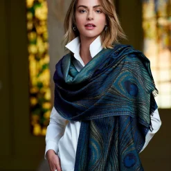 The Met Store Scarves & Wraps*Louis C. Tiffany Peacock Feather Wool-Blend Shawl