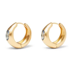The Met Store Earrings*Medieval Stone Hoop Earrings
