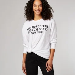 The Met Store Clothing*Met Campus Long-Sleeve Tee White