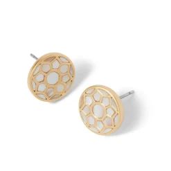 The Met Store Earrings*Mother-of-Pearl Mosaic Stud Earrings