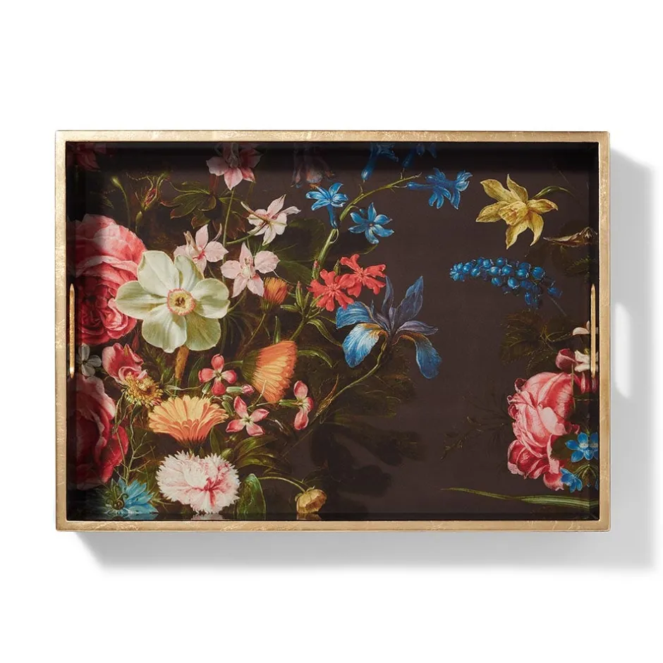 The Met Store Tableware|Decorative Accents*Peeters Bouquet of Flowers Lacquer Tray