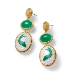 The Met Store Earrings*Qing Bottle Fish Cameo Drop Earrings