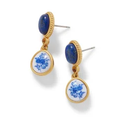 The Met Store Earrings*Qing Bottle Floral Drop Earrings