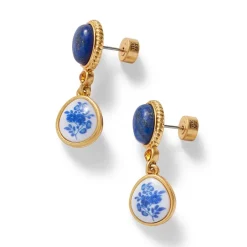 The Met Store Earrings*Qing Bottle Floral Drop Earrings