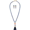 The Met Store Jewelry Sets*Qing Bottle Lariat Necklace and Floral Drop Earrings Set