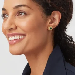 The Met Store Earrings*Roman Malachite Stud Earrings