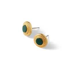 The Met Store Earrings*Roman Malachite Stud Earrings