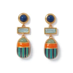 The Met Store Earrings*Royal Scarab Drop Earrings