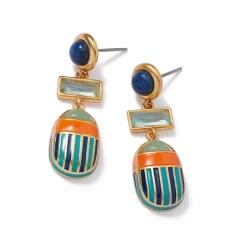 The Met Store Earrings*Royal Scarab Drop Earrings