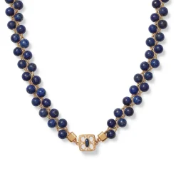 The Met Store Jewelry Sets*Spanish Baldric Lapis Braided Necklace and Elongated Drop Earrings Set