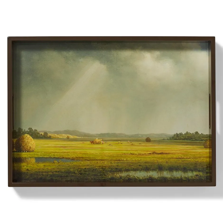 The Met Store Tableware|Decorative Accents*Sublime Landscapes Heade Newburyport Meadows Large Lacquer Tray