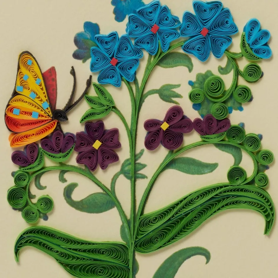 The Met Store Notecards & Correspondence*The Met Cloisters Garden Forget-Me-Not Quilled Card