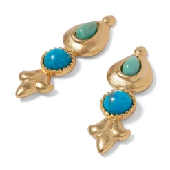 The Met Store Earrings*Tibetan Turquoise Drop Earrings