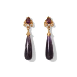 The Met Store Earrings*Turkish Amethyst Drop Earrings