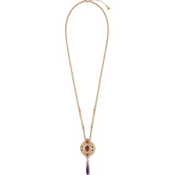 The Met Store Jewelry Sets*Turkish Amethyst Long Pendant Necklace and Statement Earrings Set