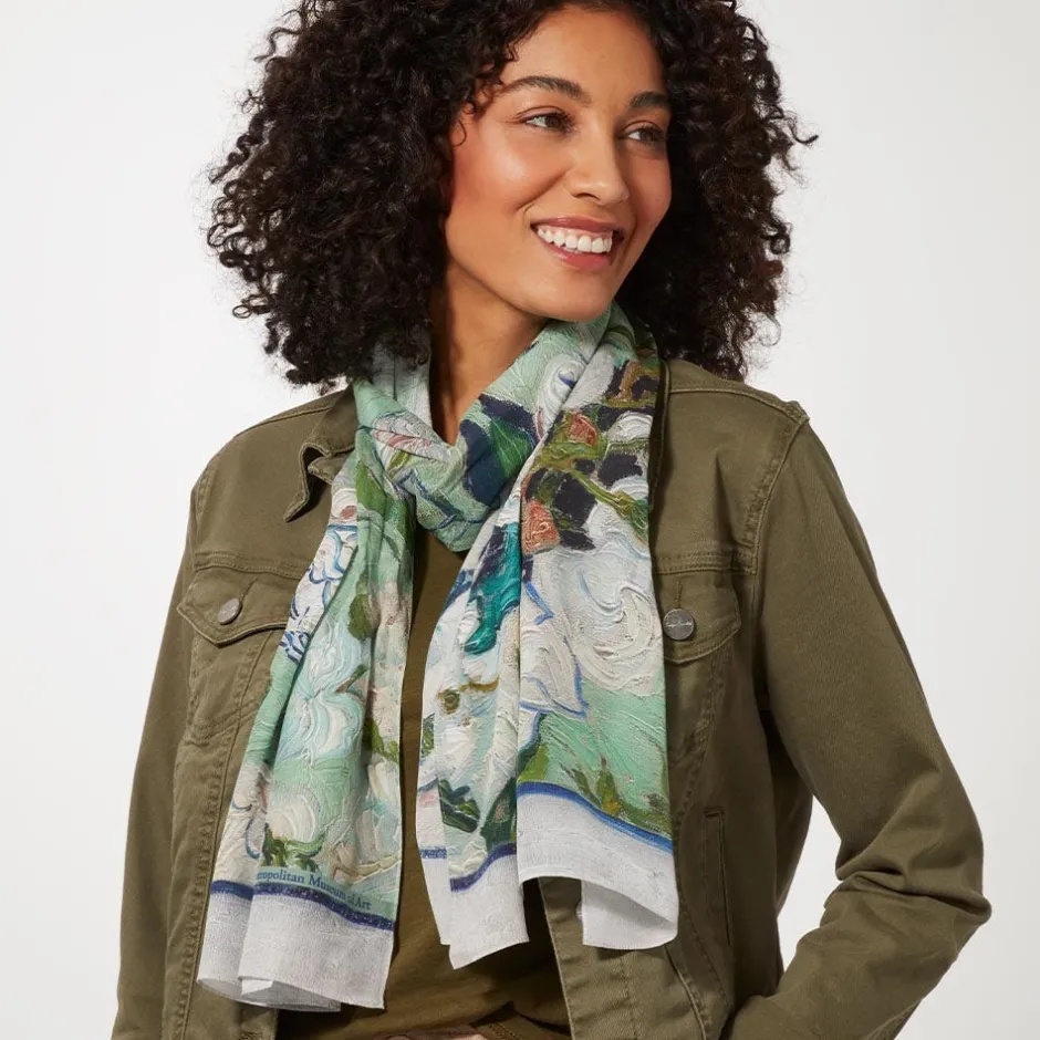 The Met Store Scarves & Wraps*Van Gogh Roses Oblong Silk Scarf