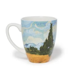 The Met Store Tableware*Van Gogh Wheat Field with Cypresses Covered Mug with Tea Infuser
