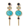 The Met Store Earrings*Wedjat Eye Scarab Drop Earrings