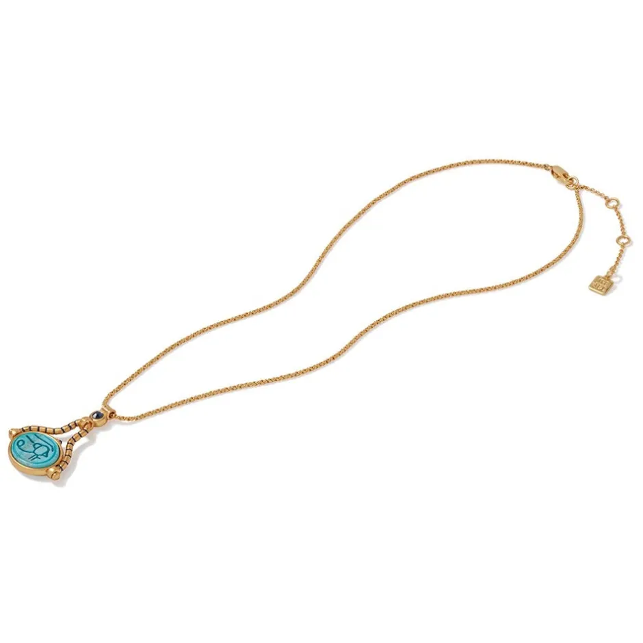 The Met Store Necklaces*Wedjat Eye Scarab Spinning Pendant Necklace
