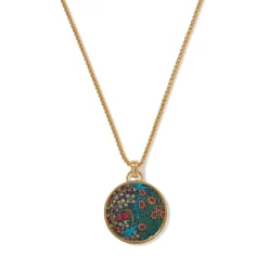 The Met Store Necklaces*William Morris Blackthorn Enamel Pendant Necklace