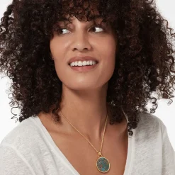 The Met Store Necklaces*William Morris Blackthorn Enamel Pendant Necklace