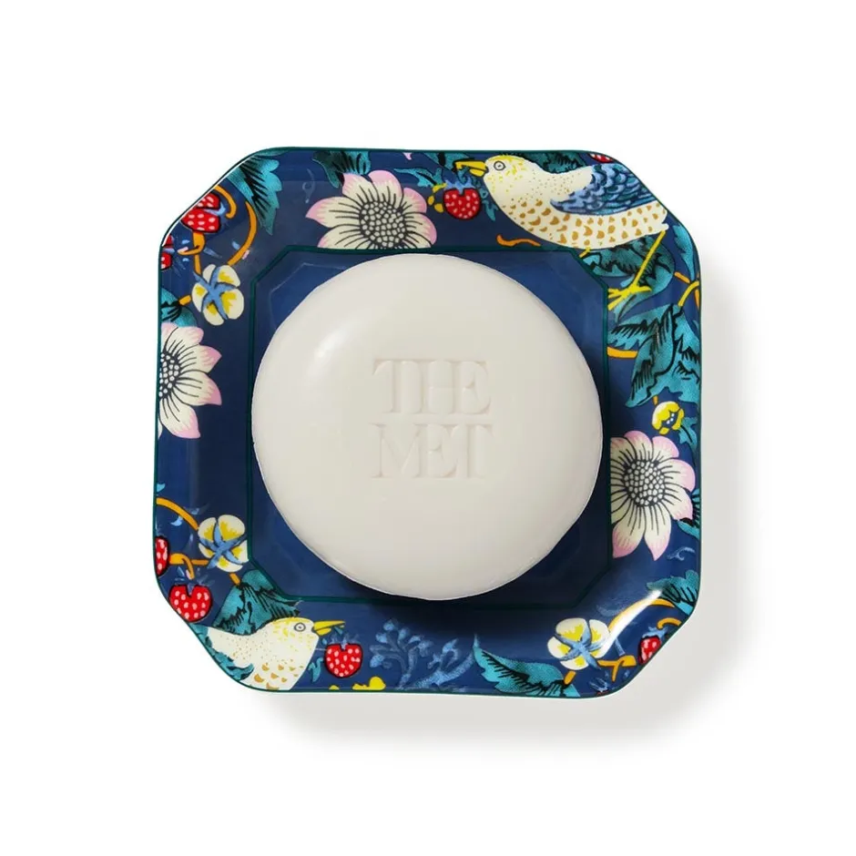 The Met Store Decorative Accents*William Morris Strawberry Thief Scented Soap and Porcelain Dish Gift Set