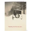 The Met Store Holiday Cards*Winter Scene with Vintage Auto Holiday Cards