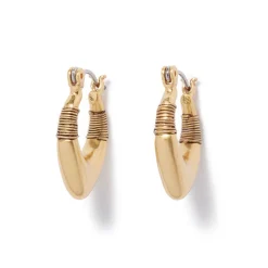 The Met Store Earrings*Wrapped Chevron Huggie Earrings