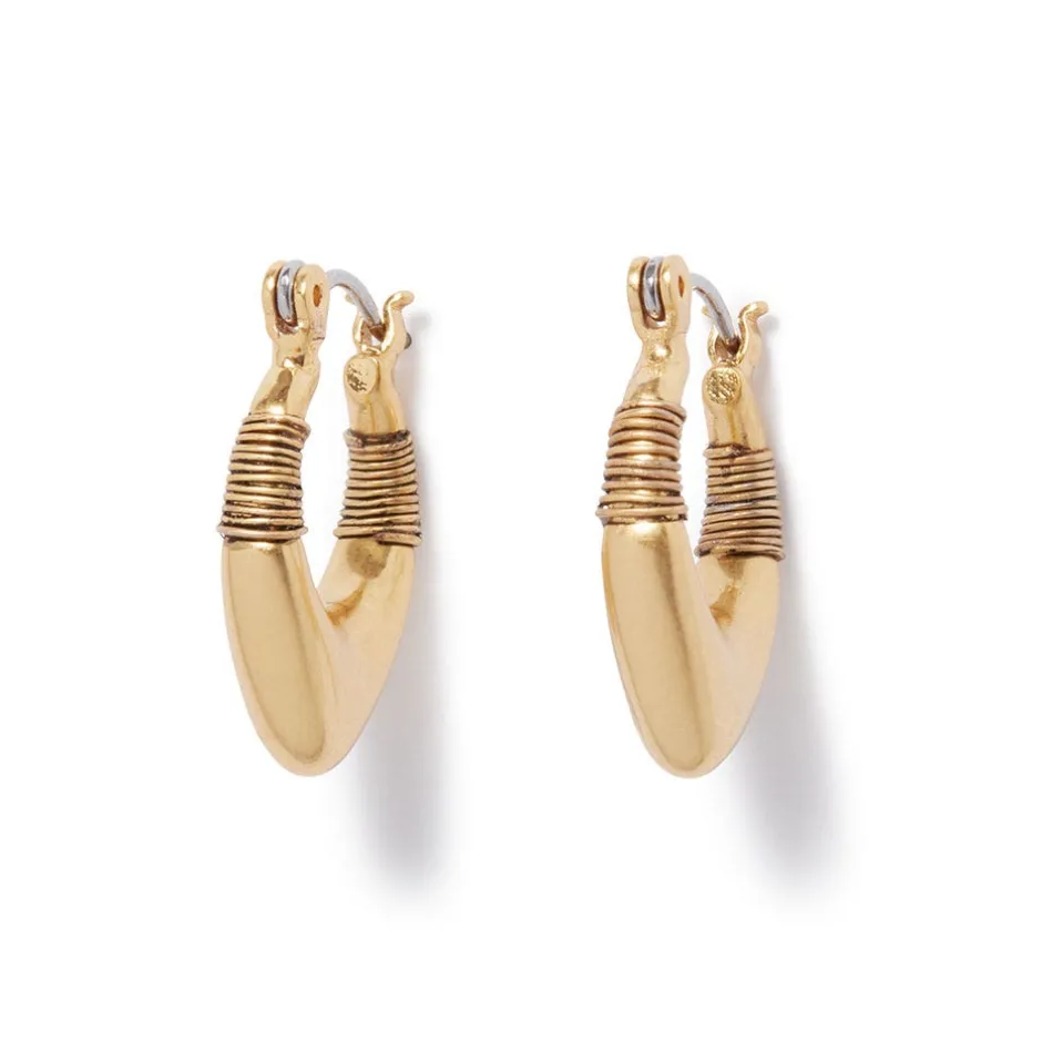 The Met Store Earrings*Wrapped Chevron Huggie Earrings